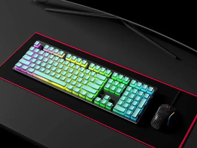 Alt view image 7 of 7 - Pudding Keycaps Set | Doubleshot PBT Keycap Set | Full 108 OEM Profile Key Set | ANSI US-Layout | for Mechanical Keyboard | Compatible with Cherry MX, Gateron, Kailh, Outemu | Blue