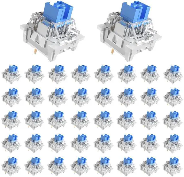 Main image of 20PCS Blue Clicky Mechanical Keyboard Switches,3-Pin Hot-Swappable Pre-Lubricated Switches,Crisp Click Sound,for Gaming Keyboards & 3D Prints Accessories