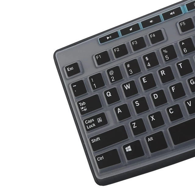 Alt view image 2 of 7 - Keyboard Cover for Logitech MK295 MK275 MK270 Wireless Keyboard, Logitech K200 K260 K270 MK200 MK260 K270 K275 K295 Keyboard Cover Skin Protector- Black