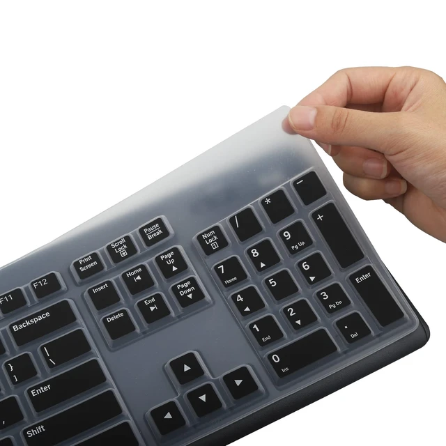 Alt view image 4 of 7 - Keyboard Cover for Logitech MK295 MK275 MK270 Wireless Keyboard, Logitech K200 K260 K270 MK200 MK260 K270 K275 K295 Keyboard Cover Skin Protector- Black