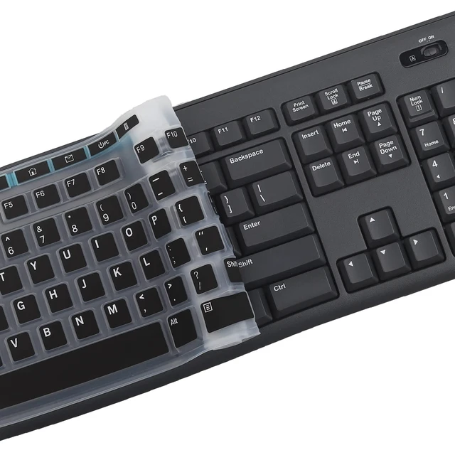 Alt view image 5 of 7 - Keyboard Cover for Logitech MK295 MK275 MK270 Wireless Keyboard, Logitech K200 K260 K270 MK200 MK260 K270 K275 K295 Keyboard Cover Skin Protector- Black