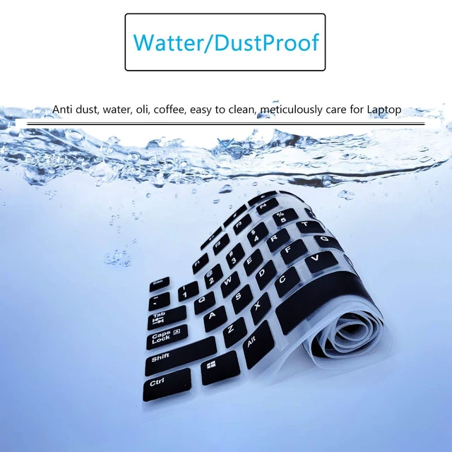 Alt view image 7 of 7 - Keyboard Cover for Logitech MK295 MK275 MK270 Wireless Keyboard, Logitech K200 K260 K270 MK200 MK260 K270 K275 K295 Keyboard Cover Skin Protector- Black