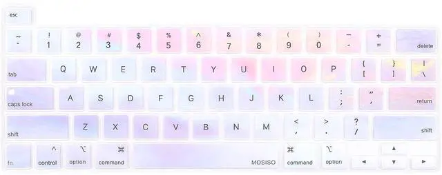 Main image of Keyboard Cover Silicone Skin Compatible with MacBook Pro 13 inch M2 2023, 2022, 2021 2020 M1 A2338 A2289 A2251 & Compatible with MacBook Pro 16 inch 2020 2019 A2141 Touch ID, Colorful Clouds