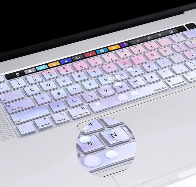Alt view image 4 of 7 - Keyboard Cover Silicone Skin Compatible with MacBook Pro 13 inch M2 2023, 2022, 2021 2020 M1 A2338 A2289 A2251 & Compatible with MacBook Pro 16 inch 2020 2019 A2141 Touch ID, Colorful Clouds