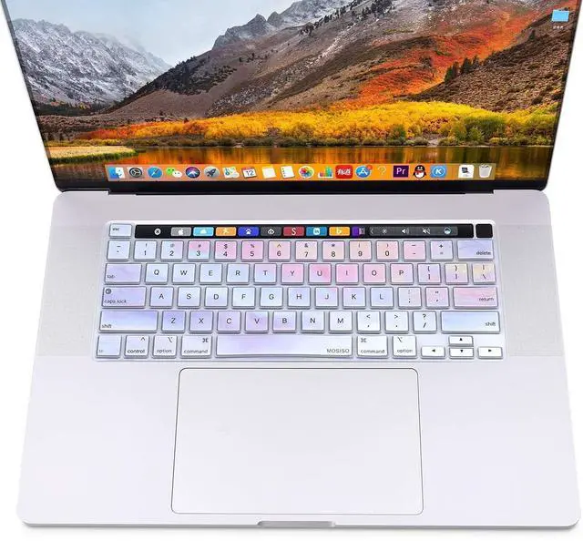 Alt view image 7 of 7 - Keyboard Cover Silicone Skin Compatible with MacBook Pro 13 inch M2 2023, 2022, 2021 2020 M1 A2338 A2289 A2251 & Compatible with MacBook Pro 16 inch 2020 2019 A2141 Touch ID, Colorful Clouds