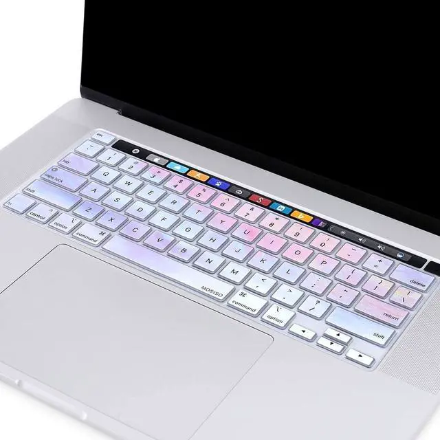 Alt view image 6 of 7 - Keyboard Cover Silicone Skin Compatible with MacBook Pro 13 inch M2 2023, 2022, 2021 2020 M1 A2338 A2289 A2251 & Compatible with MacBook Pro 16 inch 2020 2019 A2141 Touch ID, Colorful Clouds
