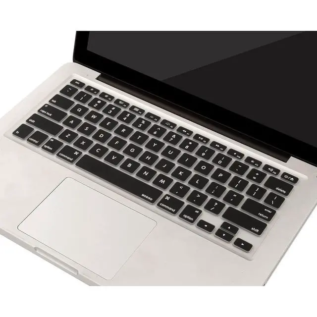 Alt view image 3 of 5 - Silicone Keyboard Cover Compatible with MacBook Air 13 inch A1466 A1369 2010-2017&Compatible with MacBook Pro 13/15 inch (with/Without Retina Display, 2015 or Older Version), Black