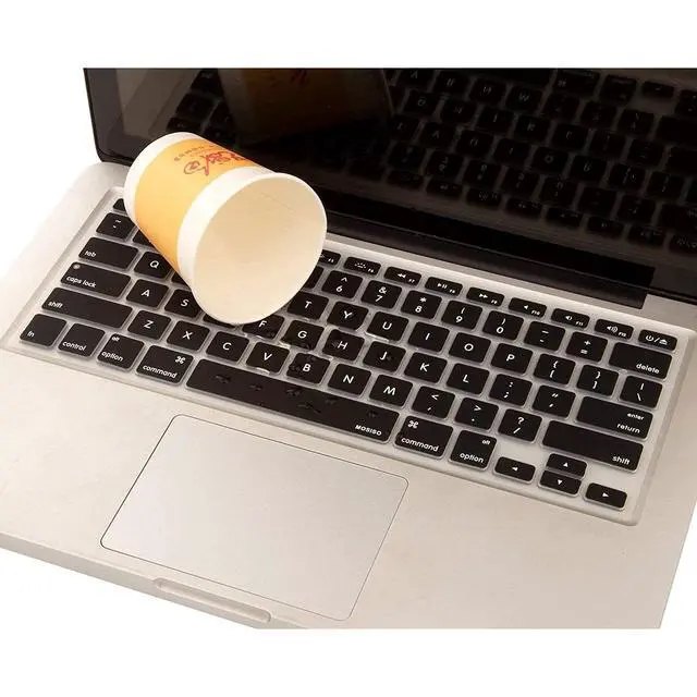 Alt view image 4 of 5 - Silicone Keyboard Cover Compatible with MacBook Air 13 inch A1466 A1369 2010-2017&Compatible with MacBook Pro 13/15 inch (with/Without Retina Display, 2015 or Older Version), Black