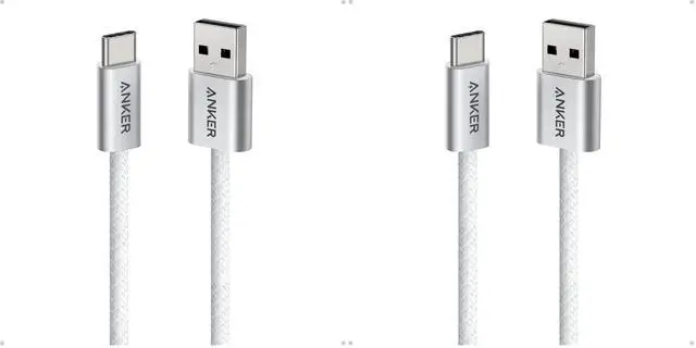 Main image of Zolo USB to USB C Cable, Seamless CarPlay Connesction, Durable and Braided Type C Cable, Premium Look with Slim Connector, for iPhone 17/16 Series, iPad Pro, and More (White, 3.3FT) (Pack of 2)