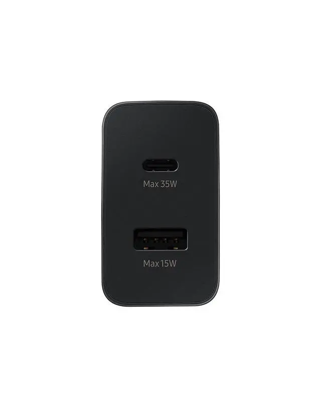 Alt view image 5 of 5 - 35W Dual Port Wall Charger USB C Adapter, Super Fast Charging Block for Galaxy Phones and Devices, Cable Not Included, 2021, US Version, Black