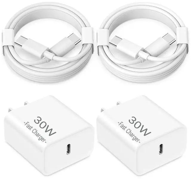 Main image of iPhone 17 Charger iPhone 16 15 Fast Charging 30W USB C Charger Block Type C Chargers 2 Pack 6FT Cord with iPhone 17/17 Plus/17 Pro/16 Pro Max/16/16 Plus/16 Pro/16 Pro Max/iPhone 15/15 Pro Max