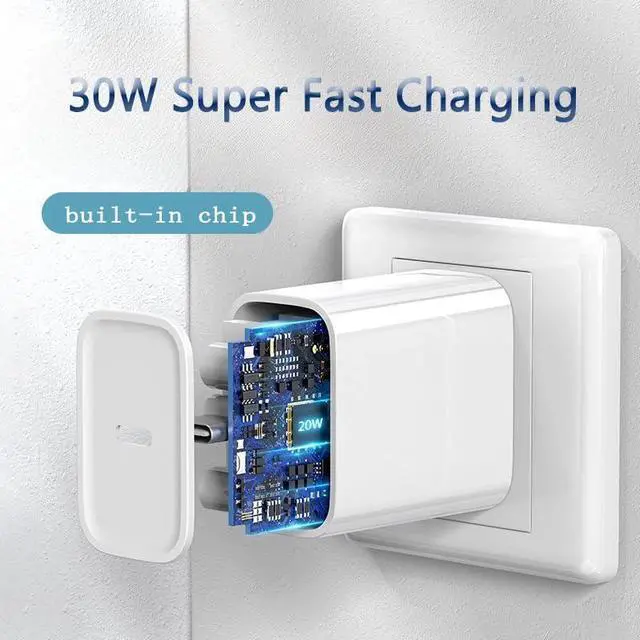 Alt view image 2 of 7 - iPhone 17 Charger iPhone 16 15 Fast Charging 30W USB C Charger Block Type C Chargers 2 Pack 6FT Cord with iPhone 17/17 Plus/17 Pro/16 Pro Max/16/16 Plus/16 Pro/16 Pro Max/iPhone 15/15 Pro Max