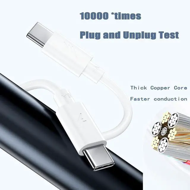 Alt view image 4 of 7 - iPhone 17 Charger iPhone 16 15 Fast Charging 30W USB C Charger Block Type C Chargers 2 Pack 6FT Cord with iPhone 17/17 Plus/17 Pro/16 Pro Max/16/16 Plus/16 Pro/16 Pro Max/iPhone 15/15 Pro Max