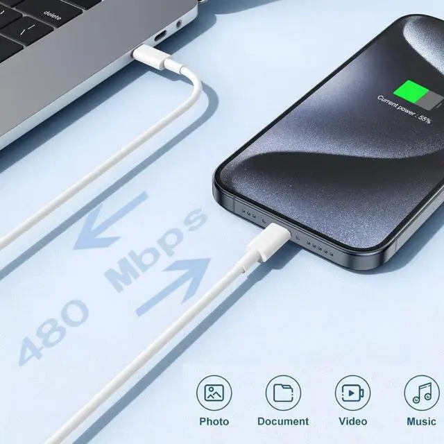 Alt view image 5 of 7 - iPhone 17 Charger iPhone 16 15 Fast Charging 30W USB C Charger Block Type C Chargers 2 Pack 6FT Cord with iPhone 17/17 Plus/17 Pro/16 Pro Max/16/16 Plus/16 Pro/16 Pro Max/iPhone 15/15 Pro Max