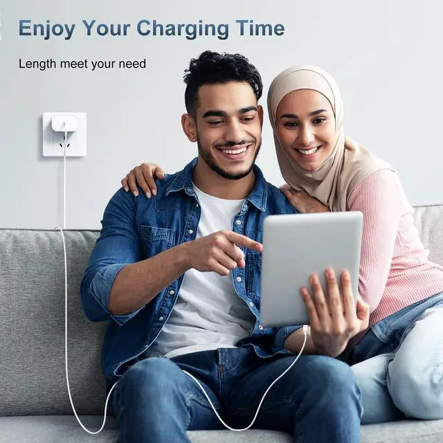 Alt view image 7 of 7 - iPhone 17 Charger iPhone 16 15 Fast Charging 30W USB C Charger Block Type C Chargers 2 Pack 6FT Cord with iPhone 17/17 Plus/17 Pro/16 Pro Max/16/16 Plus/16 Pro/16 Pro Max/iPhone 15/15 Pro Max