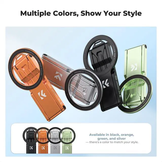 Alt view image 7 of 7 - PT02 7mm 59g Magnetic Phone Stand, Foldable Selfie Stick for iPhone, Dual-Sided Magnets Mini Tripod Pocket Cell Phone Stand with Hook, Compatible with iPhone 17-12 Series Android Phones