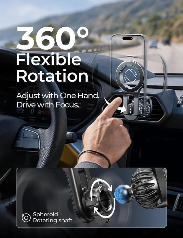 Alt view image 6 of 7 - for MagSafe Car Mount, Magnetic Phone Holder for Car Vent Phone Mount, Air Vent Hands Free Phone Mount, Super Magnetic Phone Mount, Gifts Car Phone Holder Magnetic for iPhone 17 Pro Max 16 15
