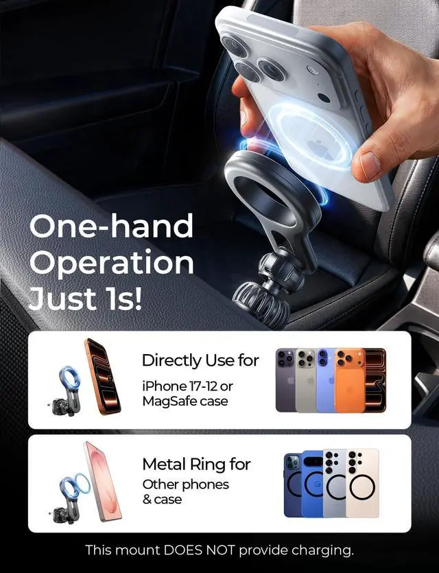 Alt view image 3 of 7 - for MagSafe Car Mount, Magnetic Phone Holder for Car Vent Phone Mount, Air Vent Hands Free Phone Mount, Super Magnetic Phone Mount, Gifts Car Phone Holder Magnetic for iPhone 17 Pro Max 16 15