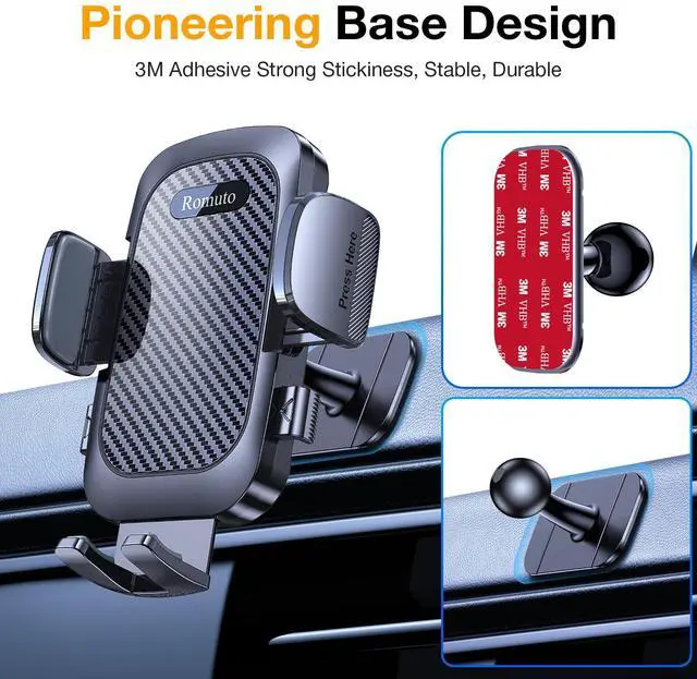 Alt view image 7 of 7 - Car Phone Holder MountSuper Suction Cell Phone Mount for Car Wall 360° Ball Head Adjustable Rotatable Suction Phone Mount for Shower, Mirror, Window & Bathroom for iPhone Samsung Gifts for Men-Black