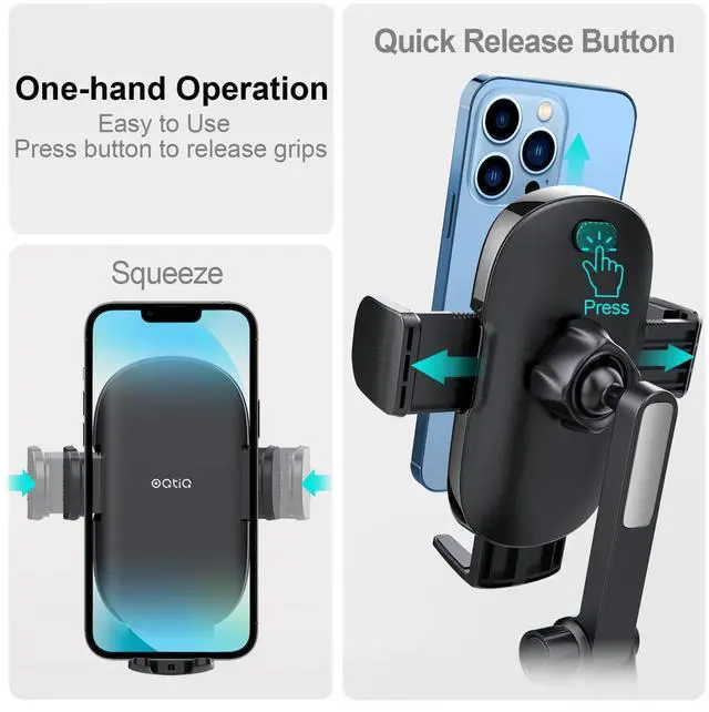 Alt view image 3 of 6 - Cell Phone Stand for Desk with 360° Ball Head Swivel, Sturdy Heavy Duty Tripod Base, Thick Case Friendly, Home Office Desk Accessories Phone Stand for iPhone Android Phones