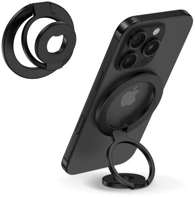 Main image of Magnetic Phone Ring Holder for MagSafe Gym Phone Grip Stand Finger Ring Kickstand Dual-Sided Magnetic Stand for iPhone 17 16 Pro Max 16e 15 14 13 12 Pro Max,Samsung,Compatible for Wireless Car Mount