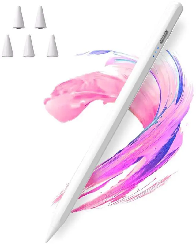 Main image of Stylus Pen for iPad 2018-2026 with Palm Rejection, Faster Charge, Tilt Sensitivity iPad Pencil Compatible with A16 11/10/9/8/7/6, Pro M5/M4/12.9"/11", Air M4/M3/M2/5th/4th, Mini 6/5 (White)