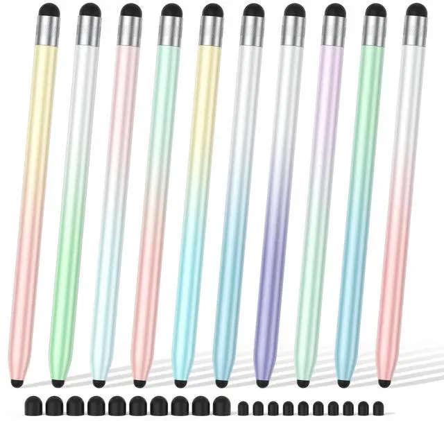 Main image of Stylus Pen for Touchscreen, 10Pcs High Sensitivity & Precision Capacitive Stylus Pen for iPad, iPhone, Android Smartphone, Tablets and All Universal Touchscreen Devices (10 Gradient Colors)