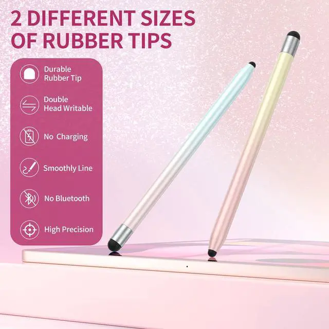 Alt view image 2 of 7 - Stylus Pen for Touchscreen, 10Pcs High Sensitivity & Precision Capacitive Stylus Pen for iPad, iPhone, Android Smartphone, Tablets and All Universal Touchscreen Devices (10 Gradient Colors)