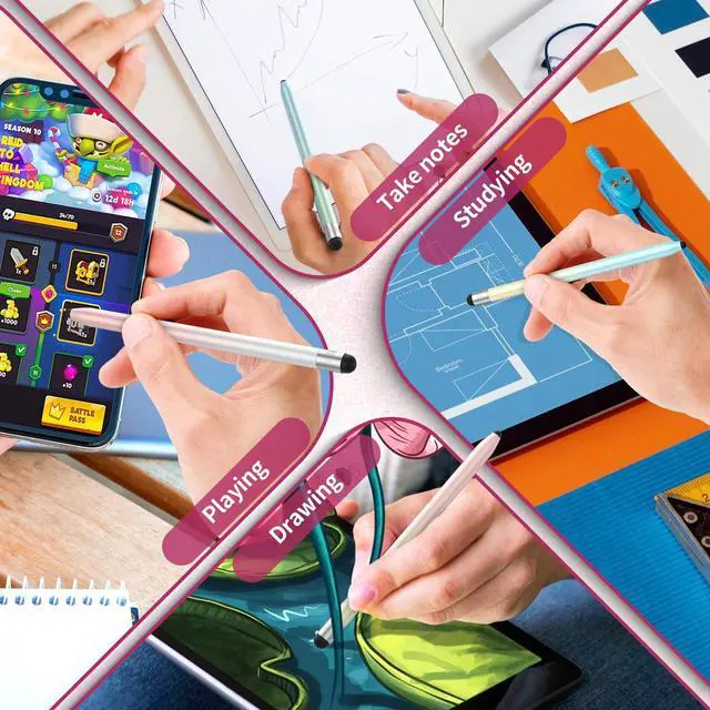 Alt view image 6 of 7 - Stylus Pen for Touchscreen, 10Pcs High Sensitivity & Precision Capacitive Stylus Pen for iPad, iPhone, Android Smartphone, Tablets and All Universal Touchscreen Devices (10 Gradient Colors)