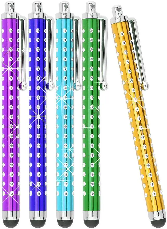 Alt view image 3 of 6 - 10 Pack Bling Metal Stylus Pens - Universal - Compatible with All Capacitive Touchscreen Devices - for iPad, iPhone, Samsung Phones and Tablets, All Android Phones and Tablets and More