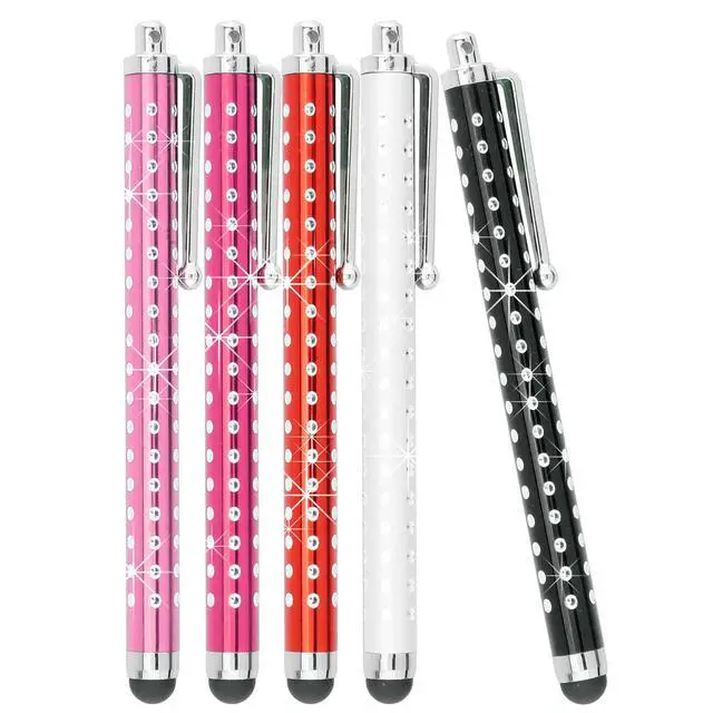 Alt view image 4 of 6 - 10 Pack Bling Metal Stylus Pens - Universal - Compatible with All Capacitive Touchscreen Devices - for iPad, iPhone, Samsung Phones and Tablets, All Android Phones and Tablets and More