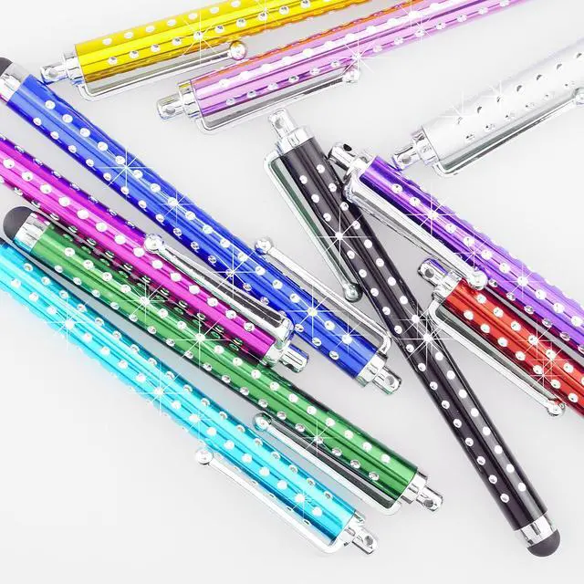 Alt view image 5 of 6 - 10 Pack Bling Metal Stylus Pens - Universal - Compatible with All Capacitive Touchscreen Devices - for iPad, iPhone, Samsung Phones and Tablets, All Android Phones and Tablets and More