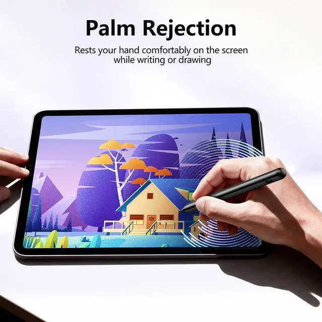 Alt view image 6 of 7 - Stylus Pen for iPad 6th-11th Generation-2X Fast Charge Active Pencil Compatible with 2018-2026 Apple iPad Pro 11"/12.9"/M4, iPad Air 3/4/5/M2/M3/M4,iPad mini 5/6/7 Gen-Black