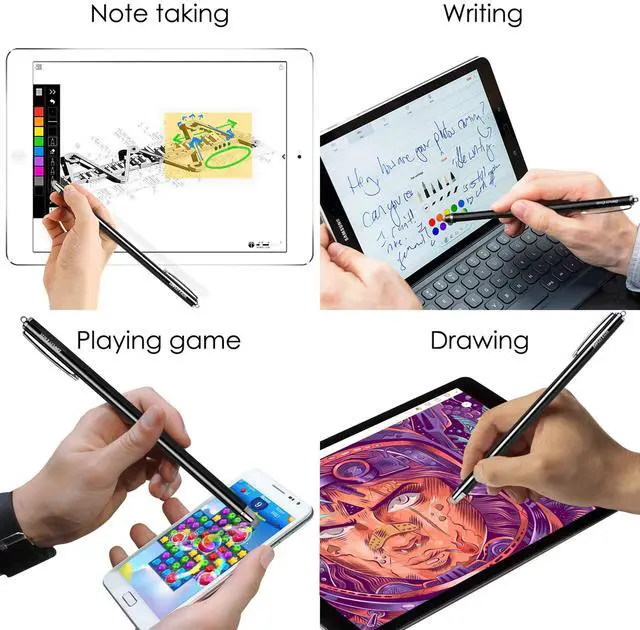 Alt view image 2 of 6 - Stylus Pen Styluses Pens Long Extra Universal Pencil Capacitive Stylus Tablets Tablet Touch Screen Touchscreens Stylus for Apple iPad Pro iPad mini iPad Air iPhone with Replacement Tip