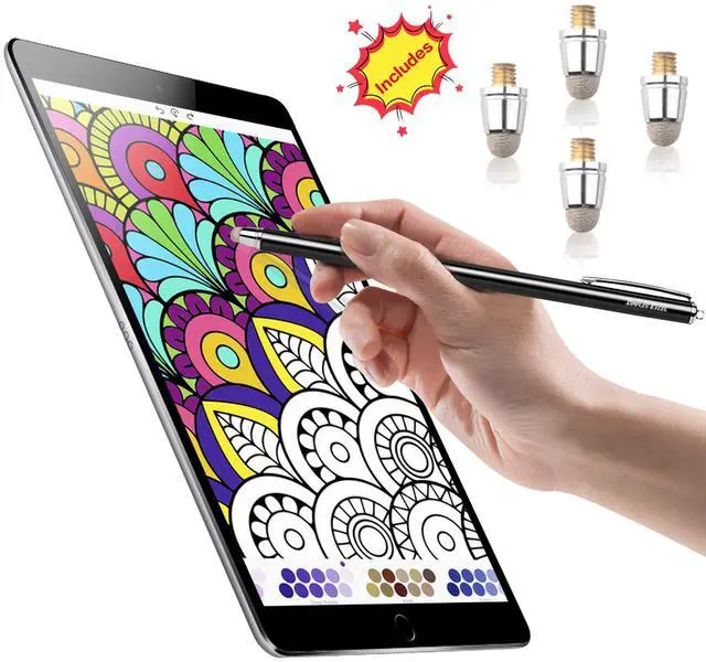 Alt view image 4 of 6 - Stylus Pen Styluses Pens Long Extra Universal Pencil Capacitive Stylus Tablets Tablet Touch Screen Touchscreens Stylus for Apple iPad Pro iPad mini iPad Air iPhone with Replacement Tip