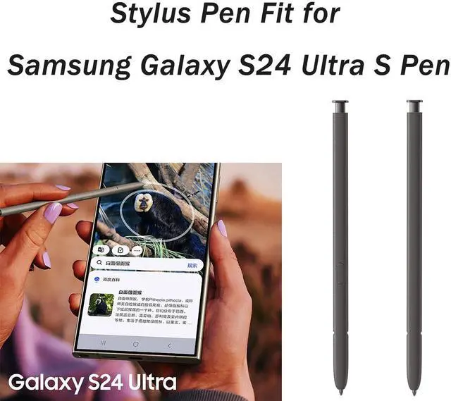 Alt view image 2 of 6 - 2 Pcs S24 Ultra S Pen for Samsung Galaxy S24 Ultra S Pen Replacement, US Version, EJ-PS928BBEGUS, for Samsung Galaxy S24 Ultra Stylus Pen withoutBluetooth (Dark Gray)
