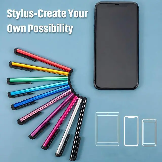 Alt view image 3 of 4 - 30 Pieces Stylus Pens for Touchscreen Capacitive Slim Stylus Pens for Universal Touch Screens Devices, Compatible with iPhone, Ipad, Tablet (10 Colors)