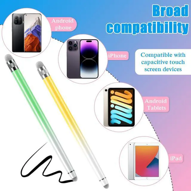 Alt view image 6 of 7 - 5PCS Stylus Pens for Touch Screens, Stylus Pen for iPhone/iPad/Tablet Android/Microsoft/Surface, Compatible with Touch Screens (Purple/Pink/Blue/Green/Yellow)