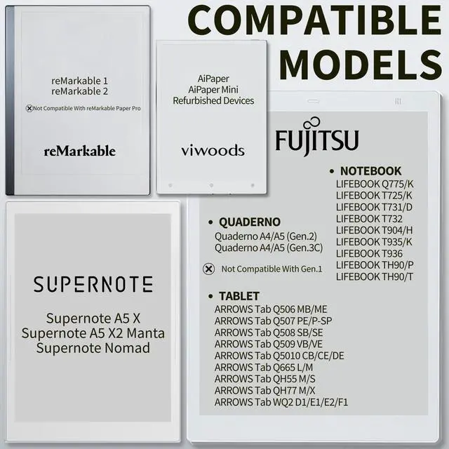 Alt view image 2 of 7 - SN1 EMR Stylus Pen for Supernote, Remarkable 2, Quaderno - 4096 Pressure Sensitivity, Palm Rejection