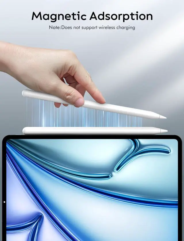 Alt view image 4 of 7 - Stylus Pen for iPad Pencil 9th&10th Generation, 10 Mins Fast Charge for Apple Pencil 1st/2nd, 6/7/8/9/10/11/A16, Pro 11"/12.9"/M4, Air 3/4/5/M2/M3, Mini 5/6 with Palm Rejection, Tilt Sensitivity