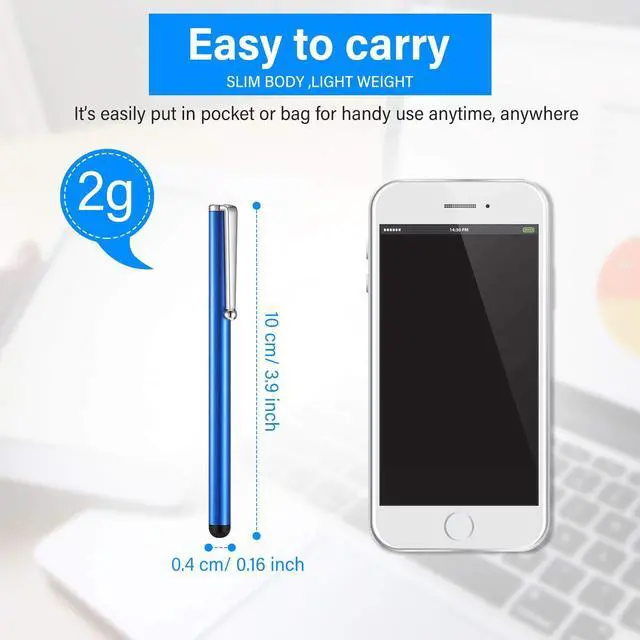 Alt view image 2 of 6 - 130 Pcs Stylus Pens for Touchscreens, Universal Capacitive Stylus Digital Pen for Everyday Writing Drawing, Compatible with Phone, Tablet, Most Devices with Capacitive Touch Screens, 10 Colors