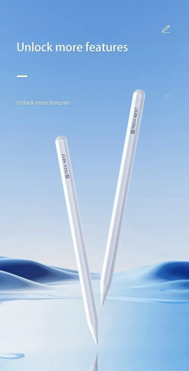 Alt view image 6 of 6 - Stylus Pen for iPad (2018-2025) - Fast Charge, Tilt Sensitivity, Palm Rejection, Apple Pencil Compatible with Apple iPad Pro 11"/12.9"/M4, iPad Air 3/4/5/M2/M3, iPad mini 5/6 Gen-White