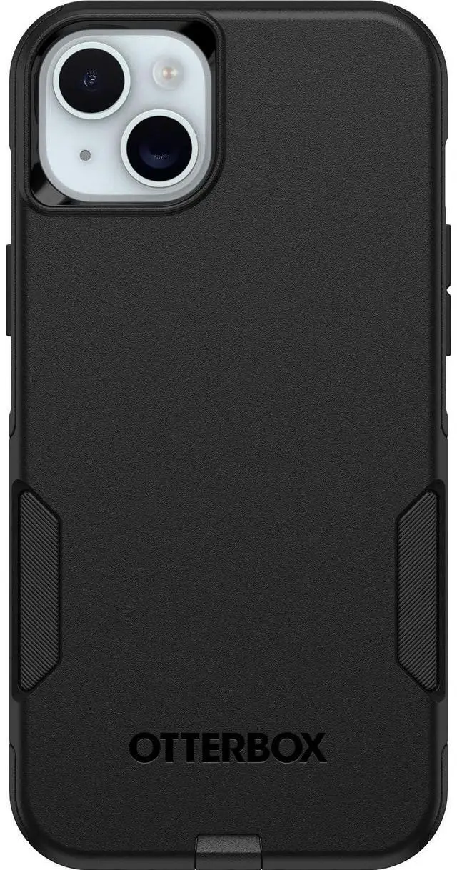 Main image of iPhone 15 Plus and iPhone 14 Plus Commuter Series Case - Black, Slim & Tough, Pocket-Friendly, with Port Protection