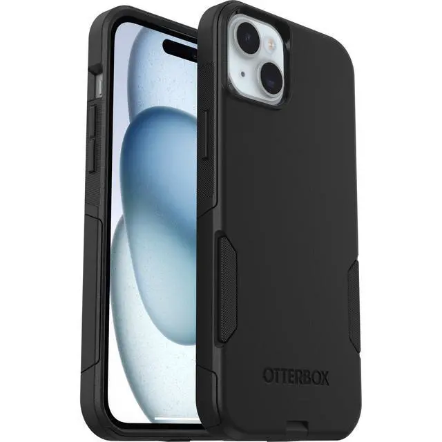 Alt view image 5 of 5 - iPhone 15 Plus and iPhone 14 Plus Commuter Series Case - Black, Slim & Tough, Pocket-Friendly, with Port Protection