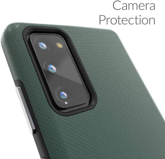 Alt view image 3 of 7 - for Samsung Galaxy S20 FE Case, Shockproof Protection Dual Layer Case for Samsung Galaxy S20 FE 5G (6.5 inch) - Forest Green
