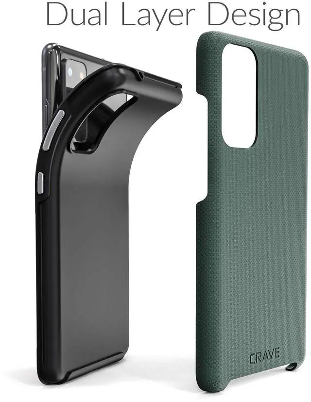 Alt view image 4 of 7 - for Samsung Galaxy S20 FE Case, Shockproof Protection Dual Layer Case for Samsung Galaxy S20 FE 5G (6.5 inch) - Forest Green