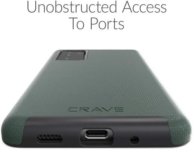 Alt view image 7 of 7 - for Samsung Galaxy S20 FE Case, Shockproof Protection Dual Layer Case for Samsung Galaxy S20 FE 5G (6.5 inch) - Forest Green