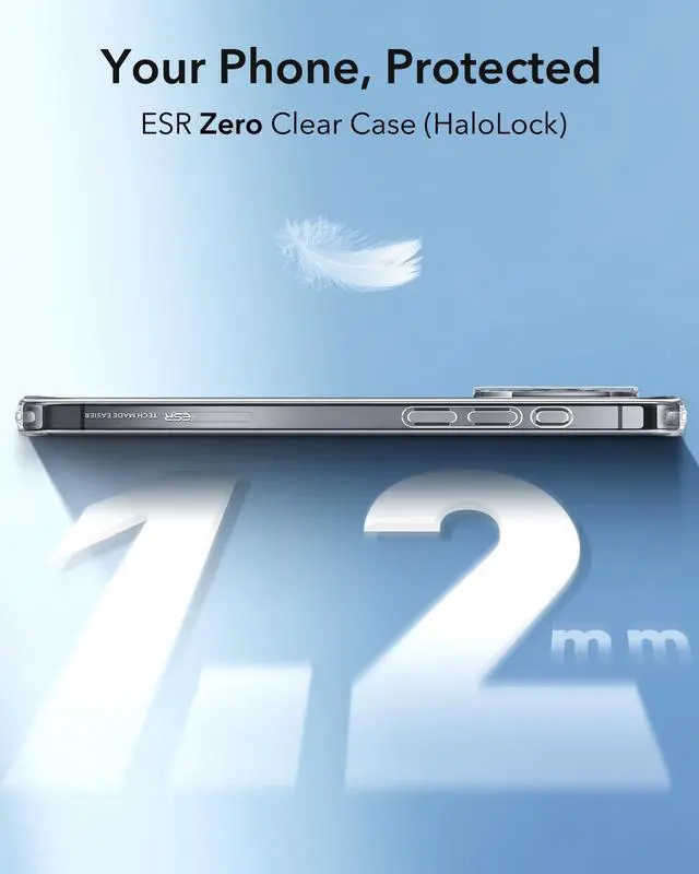 Alt view image 2 of 7 - for iPhone 16 Pro Case, Compatible with MagSafe, Camera Protection, Shockproof Thin Cover, Resists Yellowing and Scratches, Magnetic Phone Case for iPhone 16 Pro, Zero Series, Clear