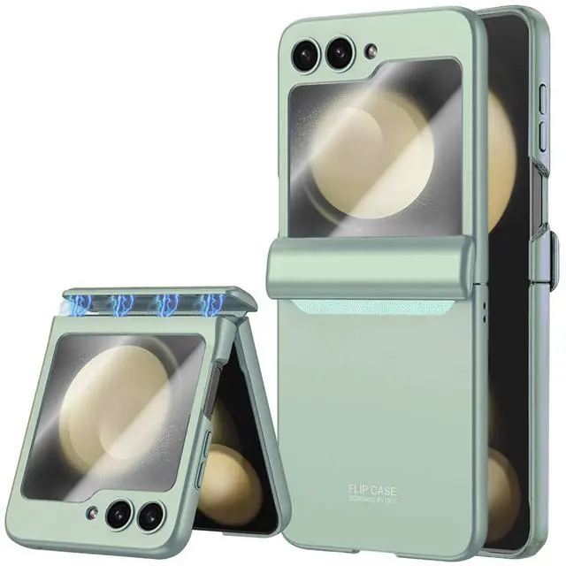 Main image of for Samsung Galaxy Z Flip 5 Case, Hinge Protection, Built-in Screen Protector, Wireless Charging, Shockproof, Anti Scratch Slim Phone Protective Cover for Galaxy Z Flip 5, 2023 Matcha