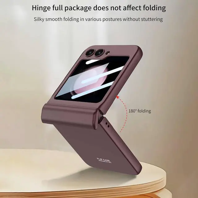 Alt view image 6 of 7 - for Samsung Galaxy Z Flip 5 Case, Hinge Protection, Built-in Screen Protector, Wireless Charging, Shockproof, Anti Scratch Slim Phone Protective Cover for Galaxy Z Flip 5, 2023 Matcha